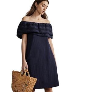 Boden Ruffle Detail Jersey Dress size 8